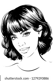 Woman with curly bob hairstyles