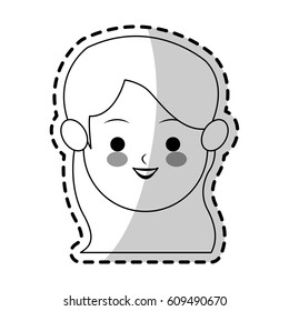 woman cute cartoon icon image 