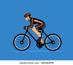 Woman cycling. Sport Fitness Training. active people vector illustration