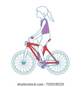 woman cyclist riding a bicycle