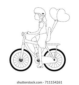 woman cyclist riding a bicycle