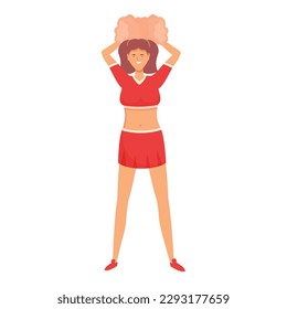 Woman dance girl icon cartoon vector. Pom leader. Dancer female