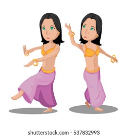 Woman Dancer Character Show Vector
