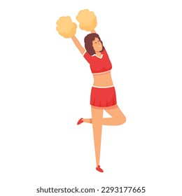 Woman dancer icon cartoon vector. Girl leader. Female team