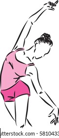 woman dancer vector illustration