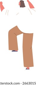Woman dancing with back vector illustration
