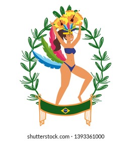 woman dancing celebrating brazil carnival