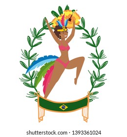 woman dancing celebrating brazil carnival