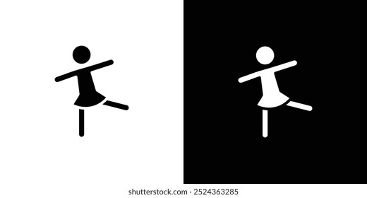 woman dancing icon Art design illustration