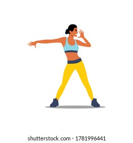 woman dancing instructor isolated vector