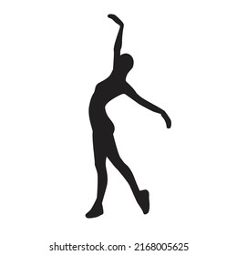 woman dancing silhouette vector design