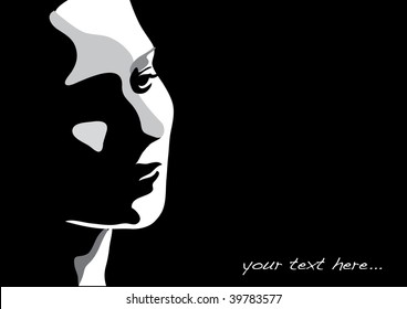 woman in dark