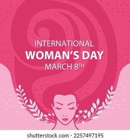 Woman Day. International Woman Day Design. Woman Day Flowers. Woman Day Poster