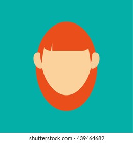 Woman design. Media icon. Flat illustration