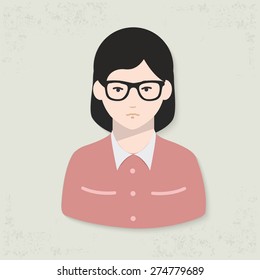 Woman design on old background,clean vector