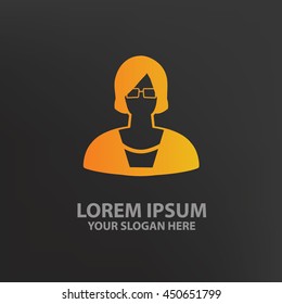 Woman design,logo template,clean vector