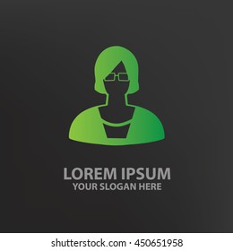 Woman design,logo template,clean vector