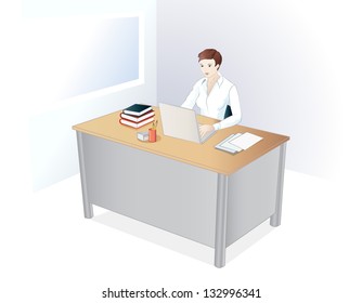 Woman at desk