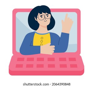 mujer de pantalla digital