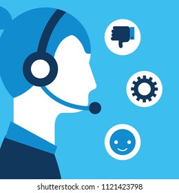 woman dispatcher headset customer service