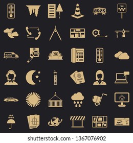 Woman dispatcher icons set. Simple style of 36 woman dispatcher vector icons for web for any design