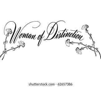Woman Of Distinction - Ad Header - Retro Clipart