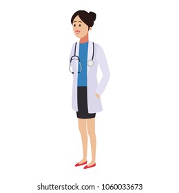 Woman doctor cartoon
