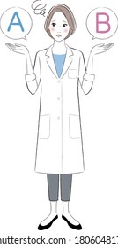 A woman doctor confused about which option should she take.