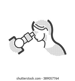 Woman Doctor examination, endoscopic icon