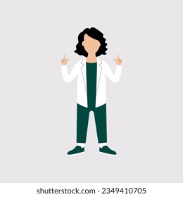 Woman doctor flat design illustration vector element