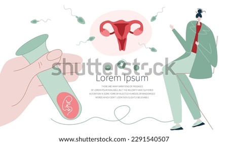 The woman doctor, gynecologist planning pregnancy, artificial insemination, cycle, ovulation and  menstrual period PMS. Hand hold test-tube with embryo.  Stock photo © 