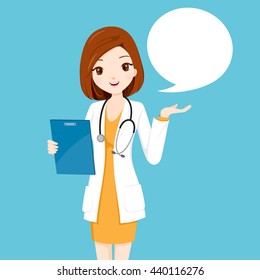 Woman Doctor Holding Clipboard Talking, Physician, Hospital, Checkup, Patient, Healthy, Treatment, Personnel