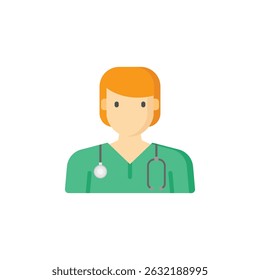 Mulher Doutor Design de Ícone Médico

