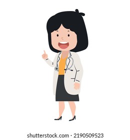 Woman doctor with medical supplies