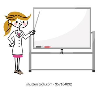 Woman doctor pointer