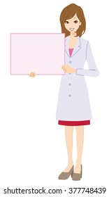 Woman doctor. Researcher woman.