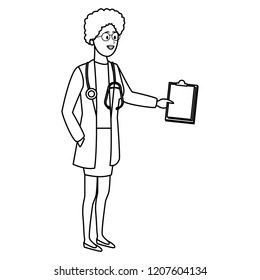 Woman doctor with stethoscope