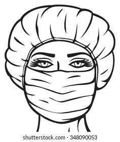 woman doctor in surgical mask 