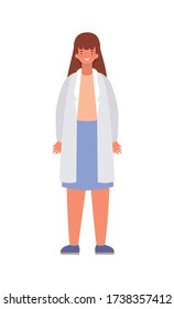 Woman doctor with uniform design of Medical care health and emergency theme Vector illustration
