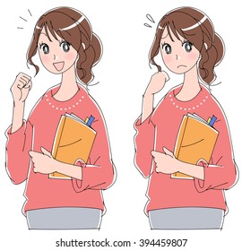 Woman with a document