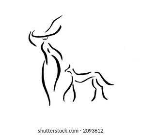 Woman with dog