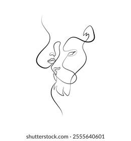woman with dog line art