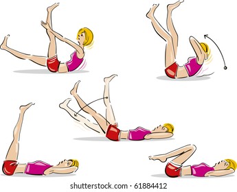 woman doing abdominal exercises