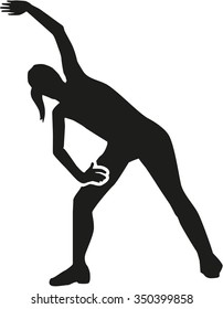 Woman doing aerobic exercises