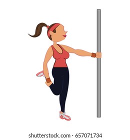 Woman doing aerobics