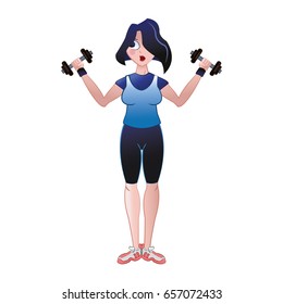 Woman doing aerobics