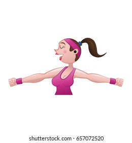 Woman doing aerobics