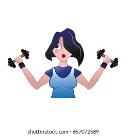 Woman doing aerobics