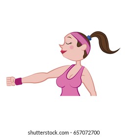 Woman doing aerobics