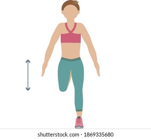 Woman Doing Aerobics Flexion Illustration Stock Vector (Royalty Free ...